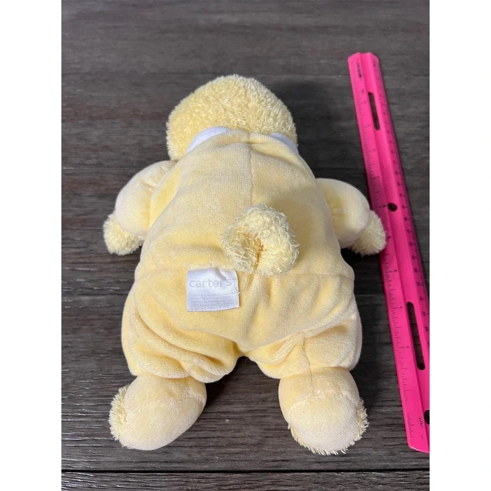 Vintage 2005 Carter's Terry Cloth Yellow‎ Baby Duck Rattle Plush